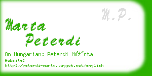 marta peterdi business card